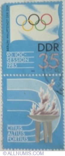 35 Pfennig 1985 - Olympic flags