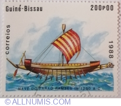 200 Pesos 1988 - Ship of Pharaoh Ramses III