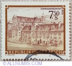 Image #2 of 7.50 Schillings 1986 - Abația Dominicană, Viena