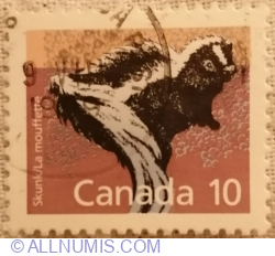 10 Cent 1988 - Striped Skunk (Mephitis mephitis)