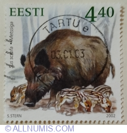 Image #1 of 4,40 Kroon 2002 - Wild Boar (Sus scrofa)