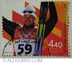 Image #1 of 4,40 Kroon 2002 - Winter Olympic Games 2002 - Andrus Veerpalu, Gold Medallist