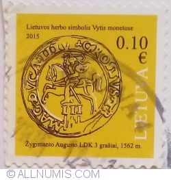Image #1 of 0,10 Euro 2015 - Zygimanto Augusto LDK 3 grasiai, 1562 m.