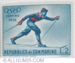 5 Lire 1955 - Cross-Country Skiing