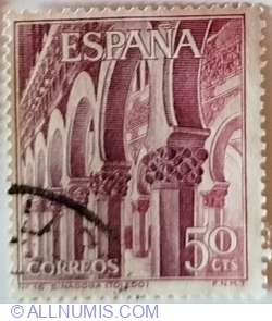 50 Céntimos 1965 - Synagogue, Toledo