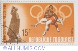 Image #1 of 15 Francs 1968 - Wrestling