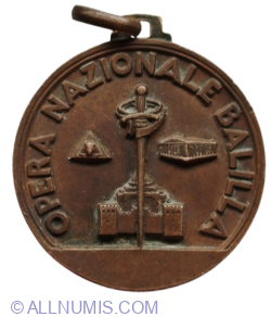 MILITARY MEDAL MEDITERRANEAN CRUISE NATIONAL OPERA BALILLA 1933