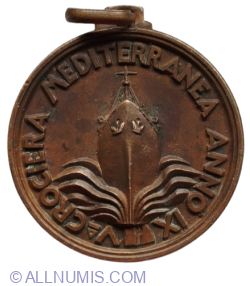 MILITARY MEDAL MEDITERRANEAN CRUISE NATIONAL OPERA BALILLA 1933