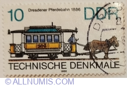 10 Pfennig 1986 - Dresdner Pferdebahn (1886)