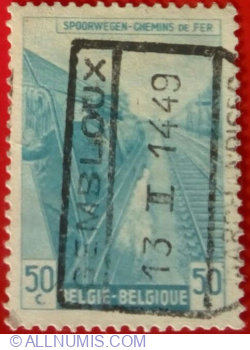 Image #1 of 50 Centime - Railway Stamp: Engine driver