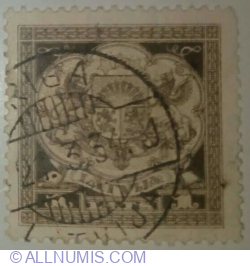 Image #1 of 1 Lats 1928 - Great Latvian Coat of Arms with Bearers
