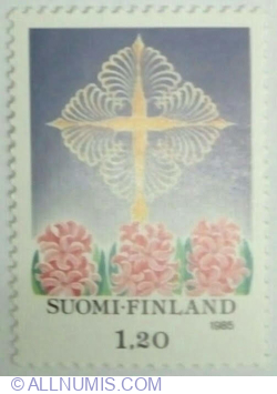 Image #1 of 1,20 Markka 1985 - Christmas, St. Thomas Cross, Hyacinths