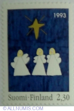 Image #1 of 2,30 Markka 1993 - Christmas, Three Angels and Star (Taina Tuomola)