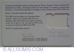 Orange PrePay - Cartela SIM (Millidge & Doig) (fără SIM) (1)