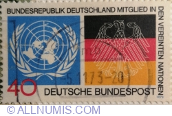 Image #1 of 40 Pfennig 1973 - UN and German Eagle Emblems