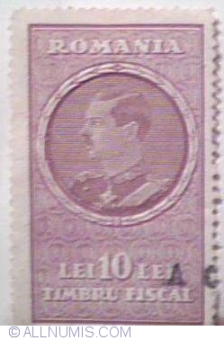 10 Lei 1932 - Fiscal stamp