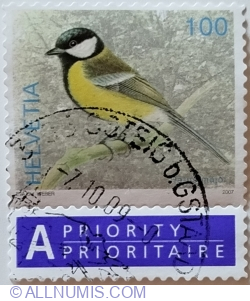 100 Centimes 2007 - Great Tit (Parus major)