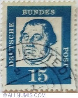 15 Pfennig 1961 - Martin Luther (1483-1546), reformer