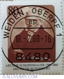 80 Pfennig 1988 - Arthur Schopenhauer (1788-1860)