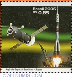 Image #1 of 0.85 Reals 2006 - Brazilian Space Agency Soyuz