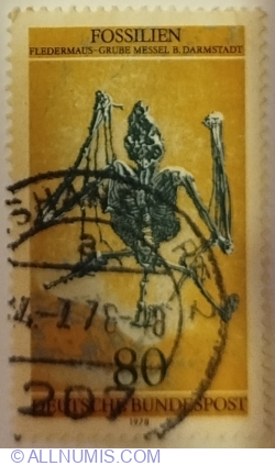 Image #1 of 80 Pfennig 1978 - Fossil bat from the Messel pit