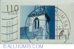 110 pfennig 2001 - Church Bell Tower, Canzow and Emblem