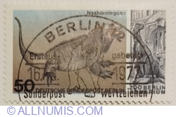 50 Pfennig 1977 - Rhinoceros Iguana (Cyclura cornuta), Iguanadon