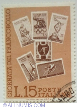 Image #1 of 15 Lire 1964 - Stamp Day 1964