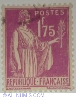 1,75 Francs 1932 - Type Peace