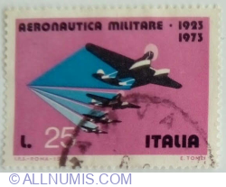 Image #1 of 25 Lire 1973 - Formation of Savoia Marchetti S-55X Flying Boats