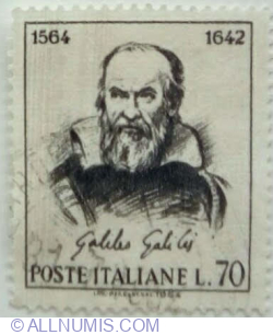 Image #1 of 70 Lire 1964 - Galileo Galilei (1564-1642), G. Reni
