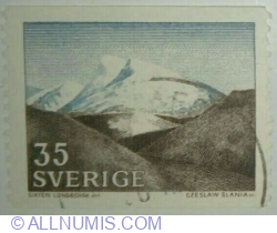 35 öre 1967 - Fell (Fjäll landscape) in Northwestern Sweden