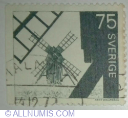 Image #1 of 75 öre 1972 - Windmills on Öland