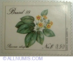 0.50 Cruzado 1989 - Pavonia alnifolia