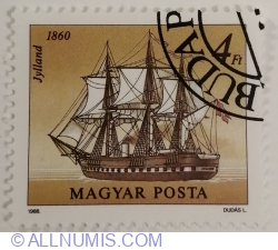 4 Forint 1988 - "Jylland" (steam warship), 1860