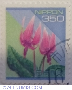 350 Yen 1994 - Adder's Tongue Lily (Erythronium dens-canis), Orig.