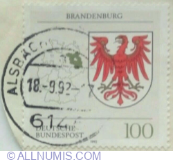 Image #2 of 100 Pfennig 1992 - Brandenburg Coat of Arms