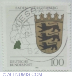 Image #1 of 100 Pfennig 1992 - Baden-Württemberg Coat of Arms