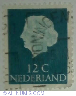 Image #1 of 12 Cent 1962 - Queen Juliana (1909-2004) - Fluorescent Paper