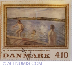 Image #1 of 4.10 Krone - "Bathing Boys 1902" by Peter Hansen