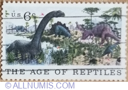 Image #1 of 6 Cents 1970 - Brontosaurus, Stegosaurus, Iguanodon