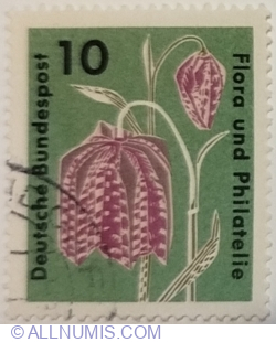 10 Pfennig 1963 - Snakeshead Lily (Fritillaria meleagris)