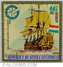 Image #1 of 0,65 Peseta 1975 - Dutch warship (1654)