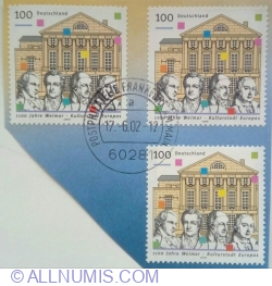 Image #2 of 100 Pfennig 1999 - Schiller, Goethe, Wieland, Herder, National Theater