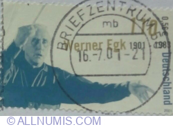 Image #1 of 110 Pfennig / 0,56 € 2001 - Werner Egk (1901-1983)