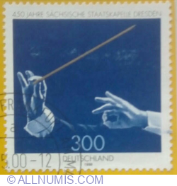 Image #1 of 300 Pfennig 1998 - 450th Anniversary of Saxon State Orchestra, Dresden