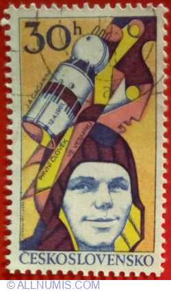 30 Haler - Yuri A. Gagarin (1934-1968) and "Vostok I"