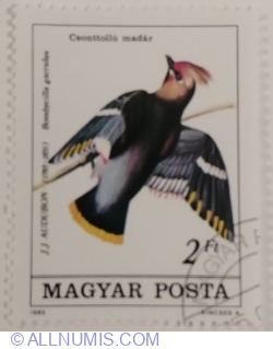 2 Forint 1985 - Bohemian Waxwing (Bombycilla garrulus)