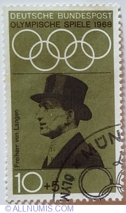 10+5 Pfennig 1968 - Carl Friedrich Freiherr von Langen (1887-1934)