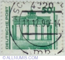 Image #1 of 50 Pfennig 1990 - Brandenburg Gate, Berlin